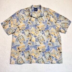 Tommy Bahama Disney‎ Parks Collection Mickey Donald Vacation Postcards Men's XXL